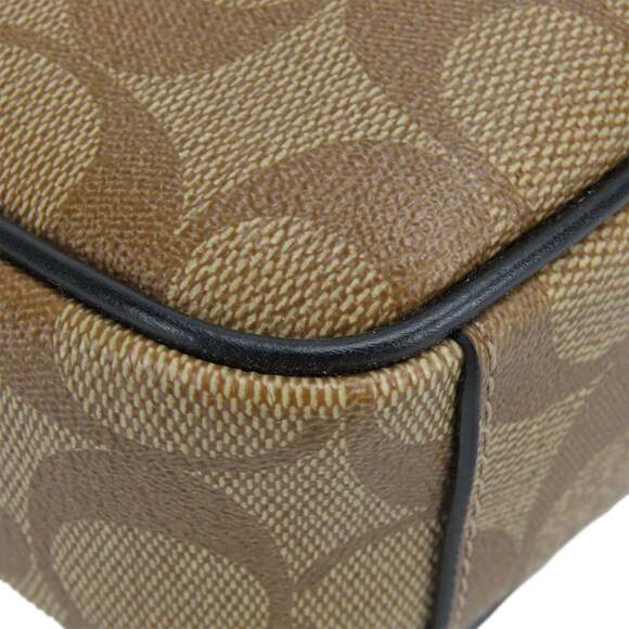 Coach Shoulder Bag F50715 Signature Leather Black Brown Women's Men's COACH
